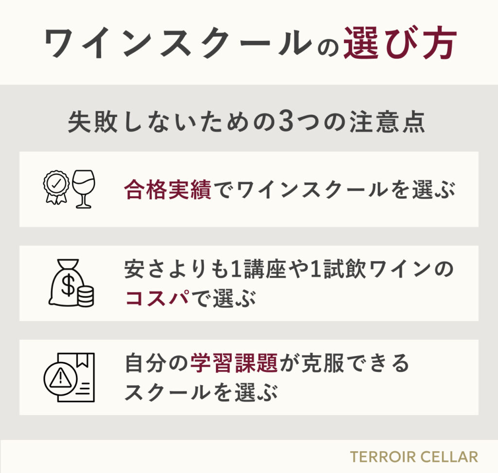 ワインスクールの選び方